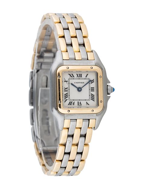 cartier panthere two tone watch.